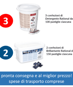 Prezzo 3 detergenti Rational e 2 brillantanti