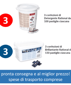 Prezzo 3 detergenti Rational e 3 brillantanti