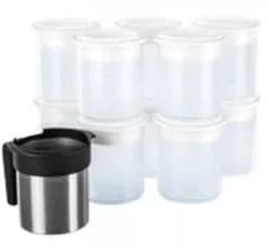 10 bicchieri Pacojet sintetici con supporto in inox per Pacojet usato per innovare la tua cucina. Un salto di qualità senza prezzo. Contattaci per ricevere la nostra migliore offerta.