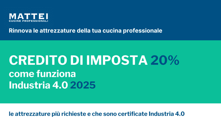 Industria 4.0 nella Ristorazione credito di imposta acquisto attrezzature ristorante e nella cucina professionale